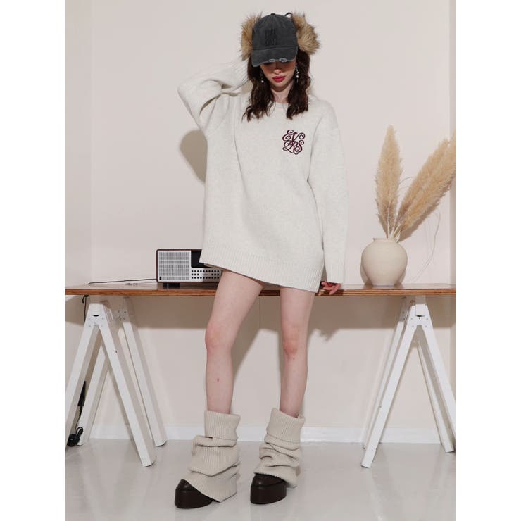 ワンポイントバックオープンニットトップス | EVRIS | 詳細画像50 