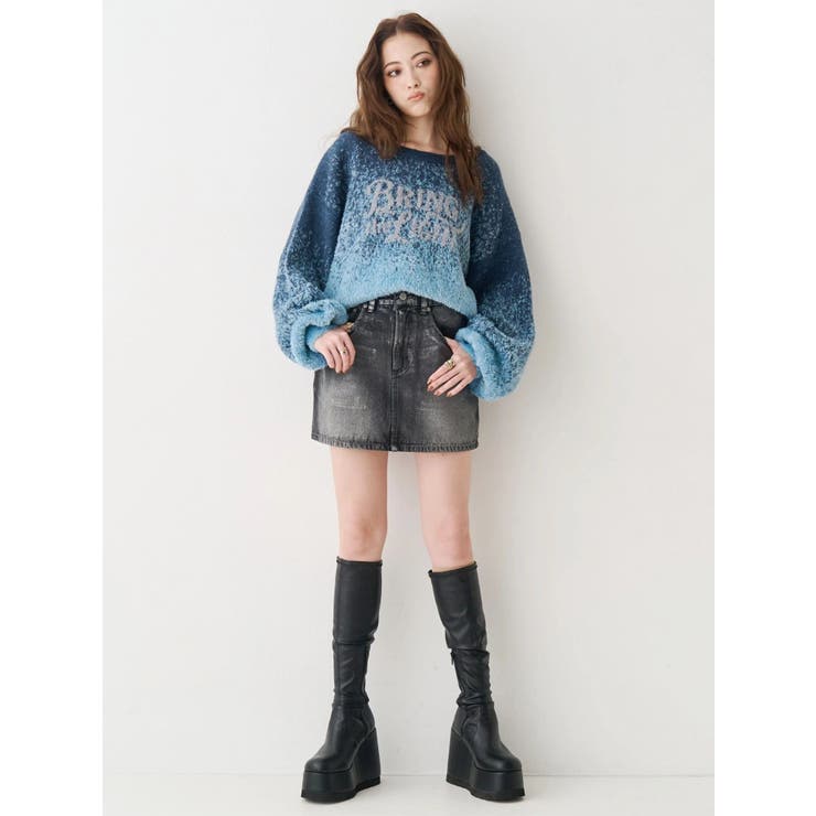 ロゴシャギーニットトップス | EVRIS | 詳細画像10 