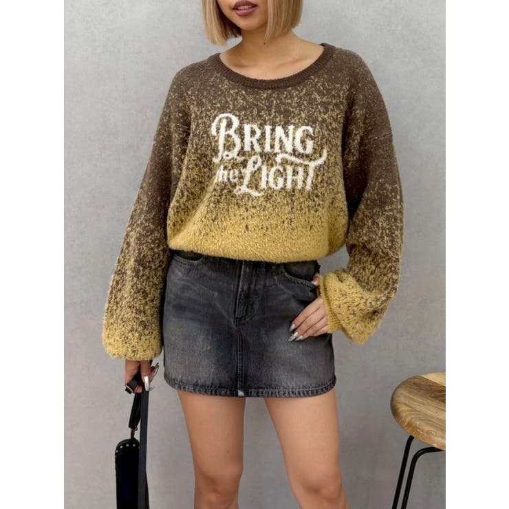 ロゴシャギーニットトップス | EVRIS | 詳細画像18 