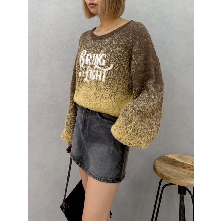 ロゴシャギーニットトップス | EVRIS | 詳細画像19 