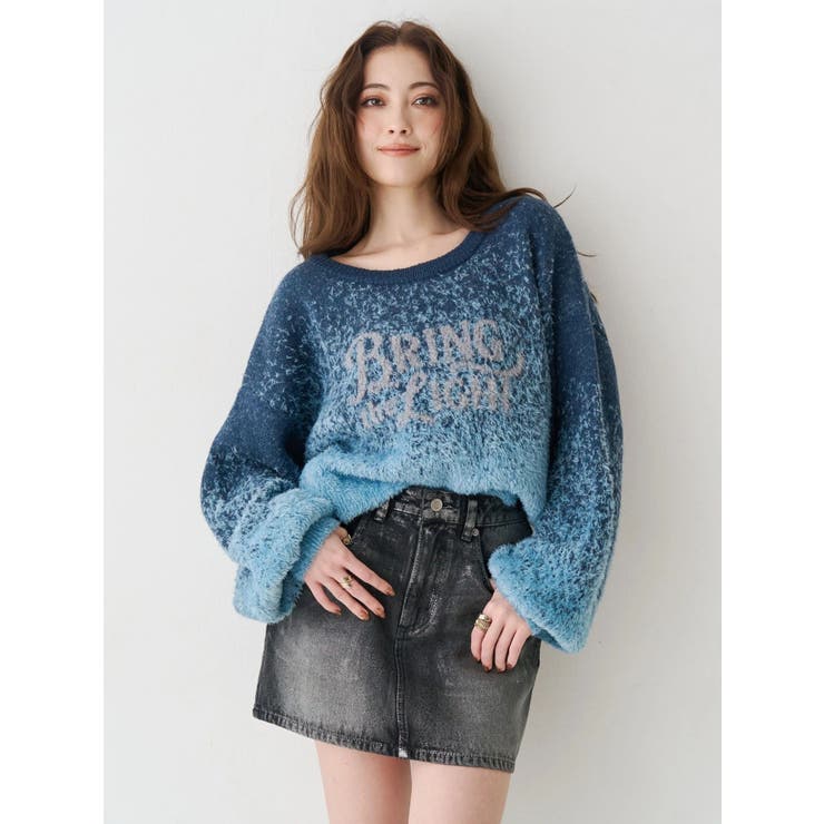 ロゴシャギーニットトップス | EVRIS | 詳細画像2 