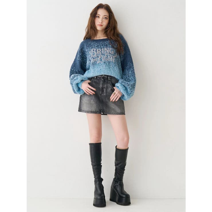 ロゴシャギーニットトップス | EVRIS | 詳細画像9 