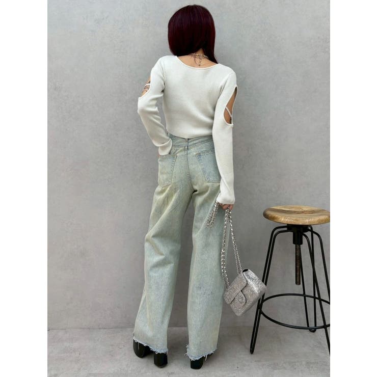 オープンアームラメチャームニットトップス | EVRIS | 詳細画像33 