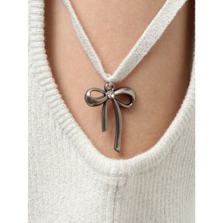 オープンアームラメチャームニットトップス | EVRIS | 詳細画像48 