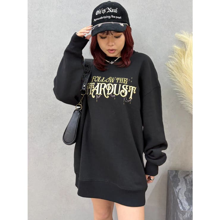 STARDUSTラインストーンBIGスウェットトップス | EVRIS | 詳細画像12 