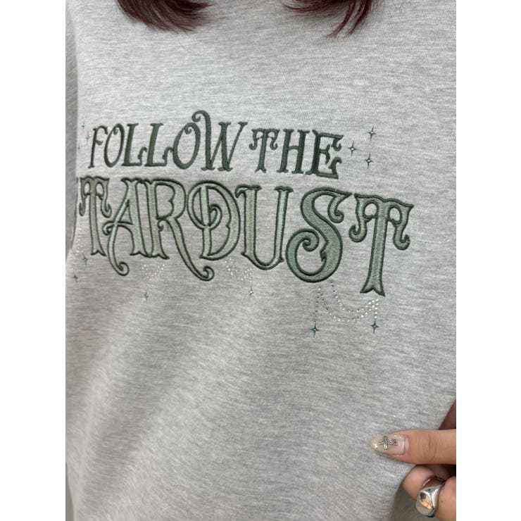 STARDUSTラインストーンBIGスウェットトップス | EVRIS | 詳細画像15 