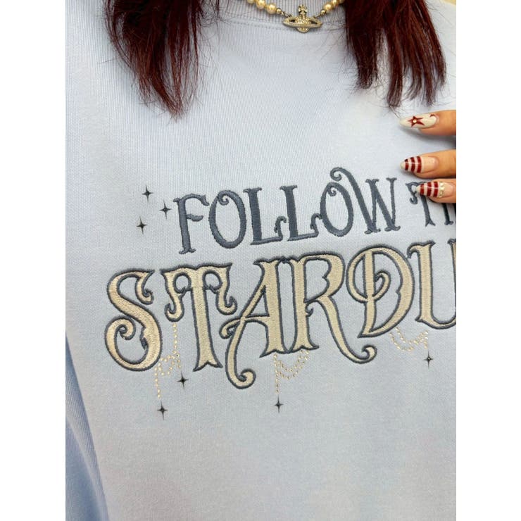 STARDUSTラインストーンBIGスウェットトップス | EVRIS | 詳細画像21 