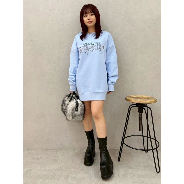 STARDUSTラインストーンBIGスウェットトップス | EVRIS | 詳細画像27 