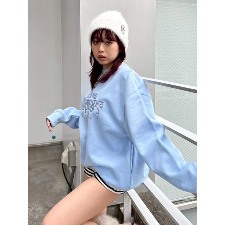 STARDUSTラインストーンBIGスウェットトップス | EVRIS | 詳細画像28 