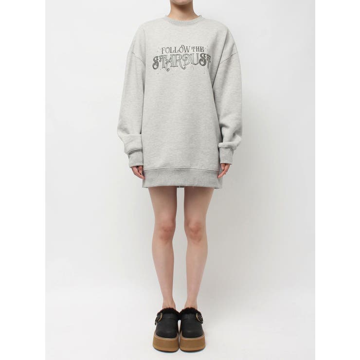 STARDUSTラインストーンBIGスウェットトップス | EVRIS | 詳細画像39 