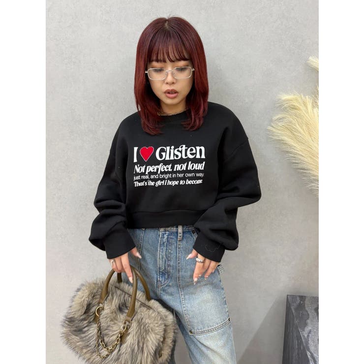 ブラック | グラフィックショートスウェット | EVRIS