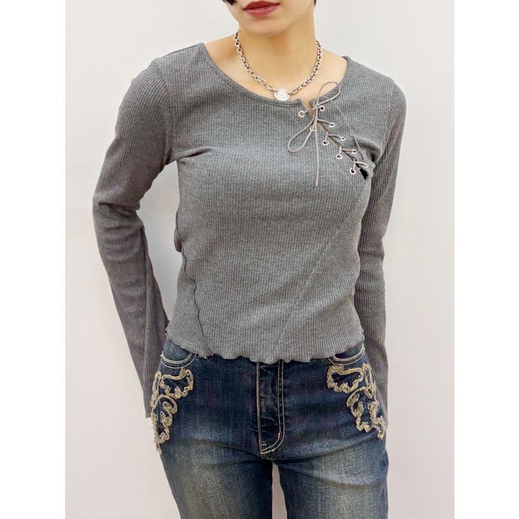 レースアップカットソー | EVRIS | 詳細画像13 