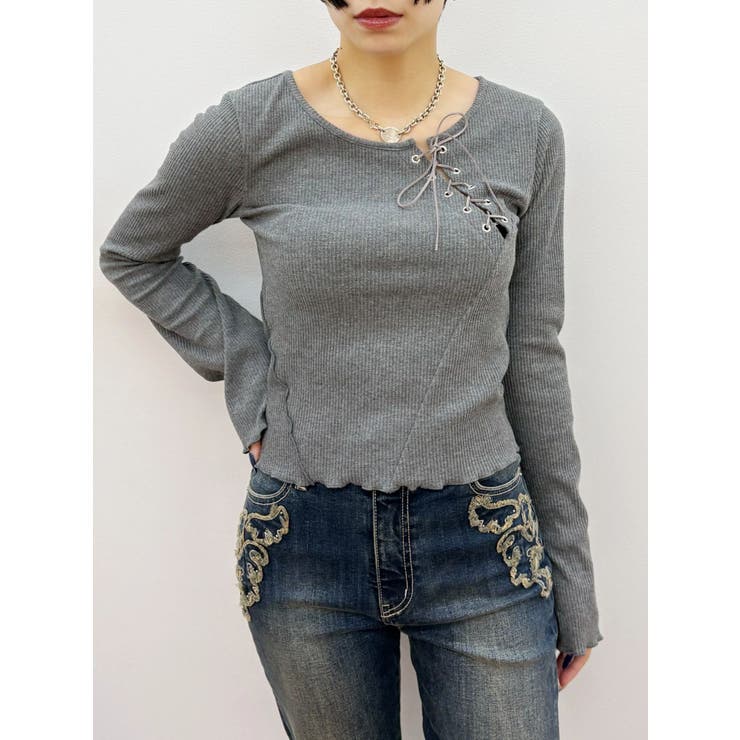 レースアップカットソー | EVRIS | 詳細画像14 