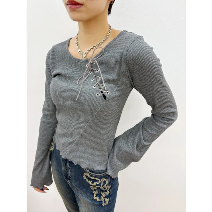 レースアップカットソー | EVRIS | 詳細画像15 