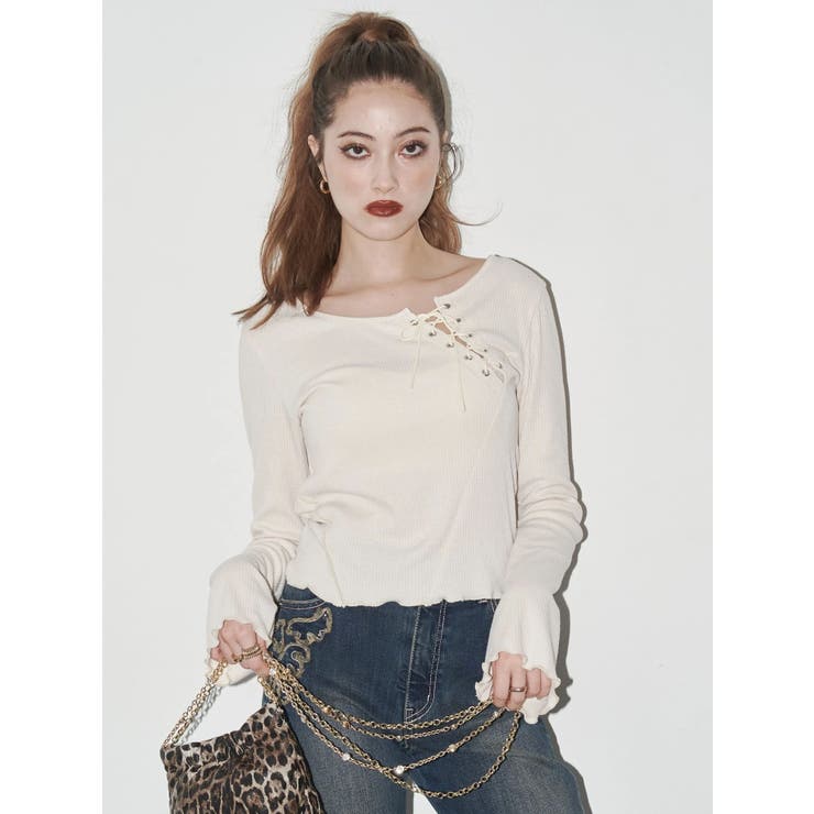 レースアップカットソー | EVRIS | 詳細画像2 