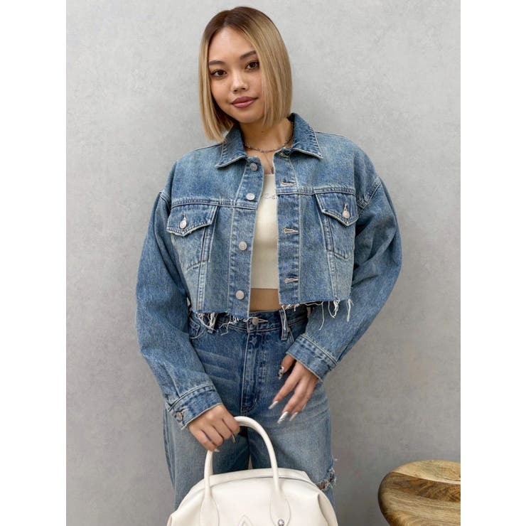 ヴィンテージライクカラーデニムブルゾン【セットアップ着用可能】 | EVRIS | 詳細画像22 