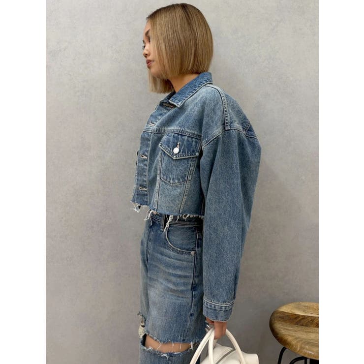 ヴィンテージライクカラーデニムブルゾン【セットアップ着用可能】 | EVRIS | 詳細画像23 