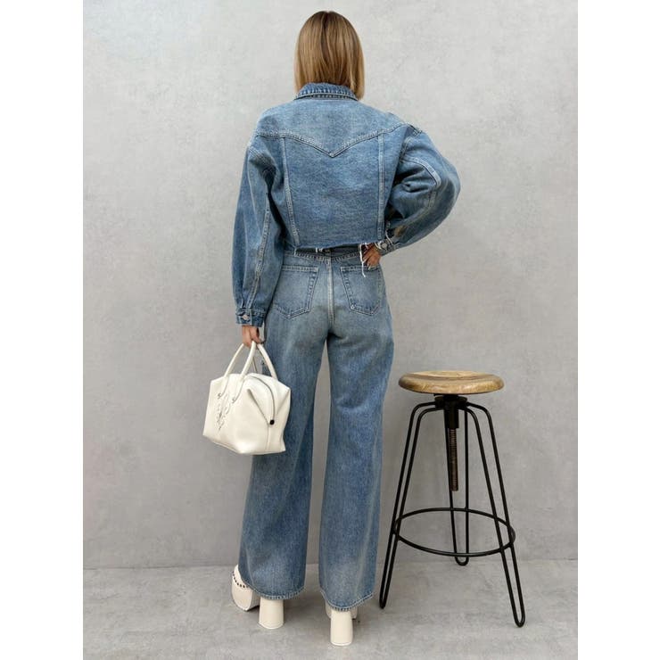 ヴィンテージライクカラーデニムブルゾン【セットアップ着用可能】 | EVRIS | 詳細画像25 