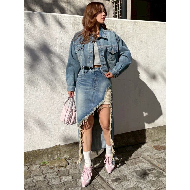 ヴィンテージライクカラーデニムブルゾン【セットアップ着用可能】 | EVRIS | 詳細画像32 