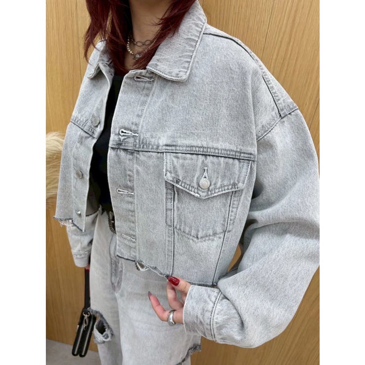 ヴィンテージライクカラーデニムブルゾン【セットアップ着用可能】 | EVRIS | 詳細画像8 