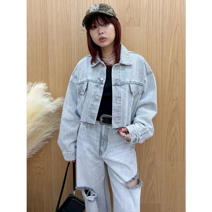 ヴィンテージライクカラーデニムブルゾン【セットアップ着用可能】 | EVRIS | 詳細画像9 