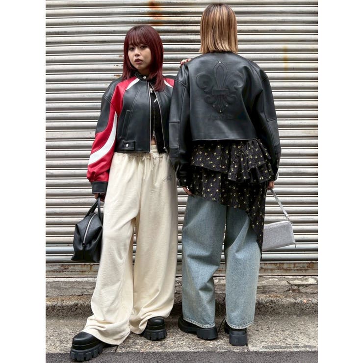 エンブレムドッキングバイカーブルゾン【セットアップ着用可能】 | EVRIS | 詳細画像14 