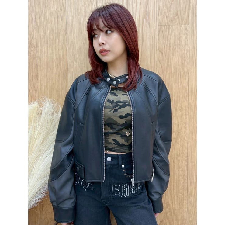 エンブレムドッキングバイカーブルゾン【セットアップ着用可能】 | EVRIS | 詳細画像25 