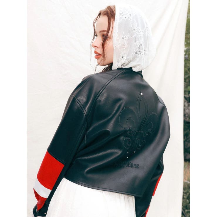 エンブレムドッキングバイカーブルゾン【セットアップ着用可能】 | EVRIS | 詳細画像3 