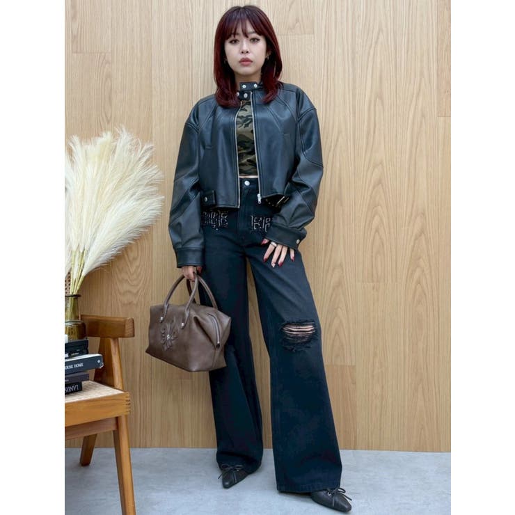 エンブレムドッキングバイカーブルゾン【セットアップ着用可能】 | EVRIS | 詳細画像30 