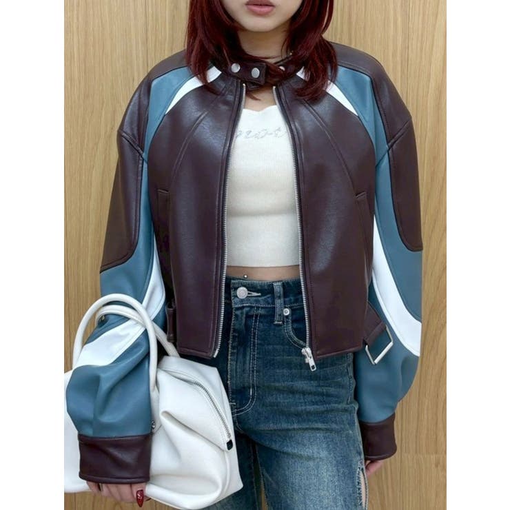 エンブレムドッキングバイカーブルゾン【セットアップ着用可能】 | EVRIS | 詳細画像35 