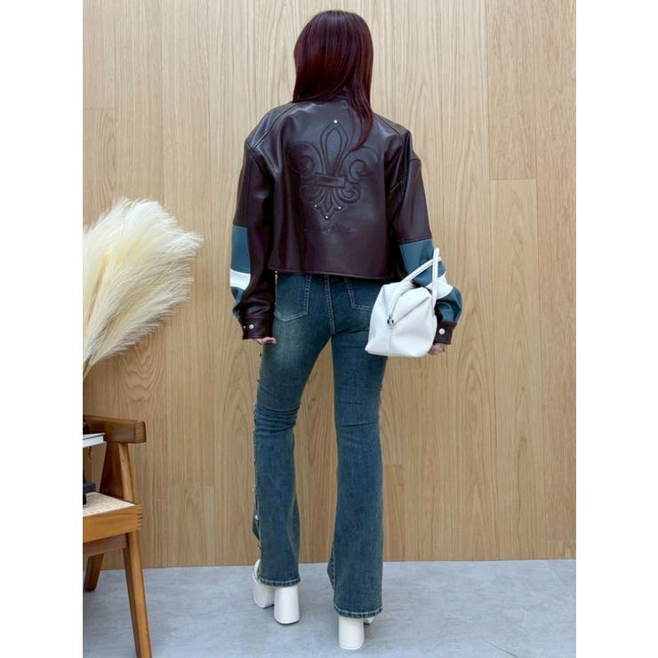 エンブレムドッキングバイカーブルゾン【セットアップ着用可能】 | EVRIS | 詳細画像40 