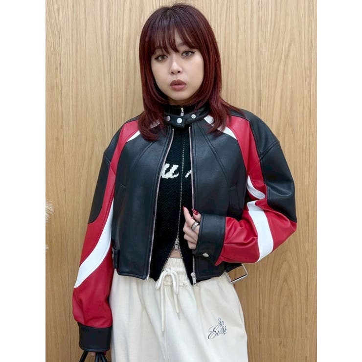 エンブレムドッキングバイカーブルゾン【セットアップ着用可能】 | EVRIS | 詳細画像42 