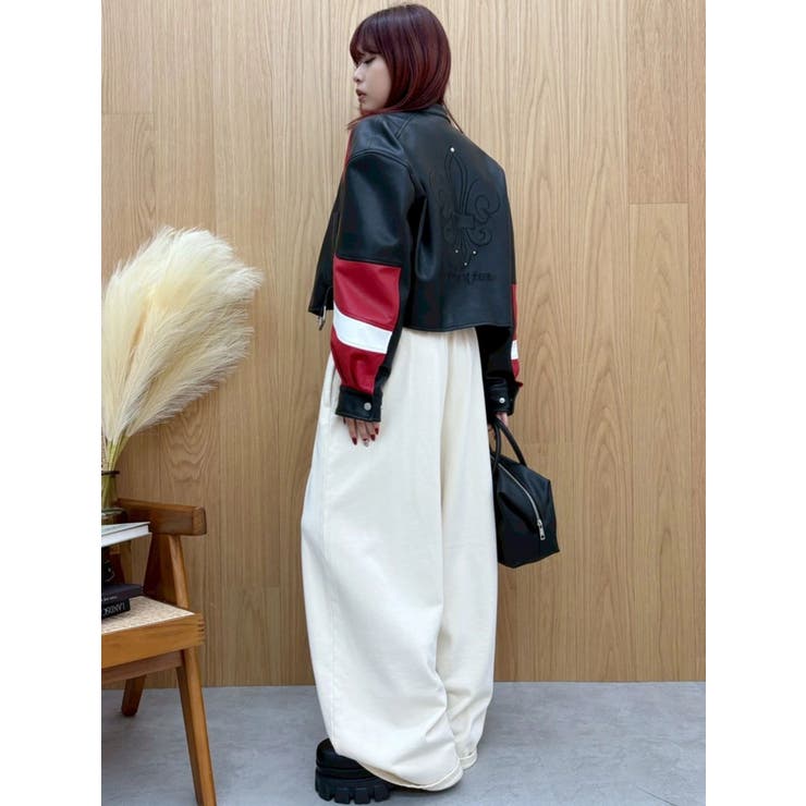 エンブレムドッキングバイカーブルゾン【セットアップ着用可能】 | EVRIS | 詳細画像44 