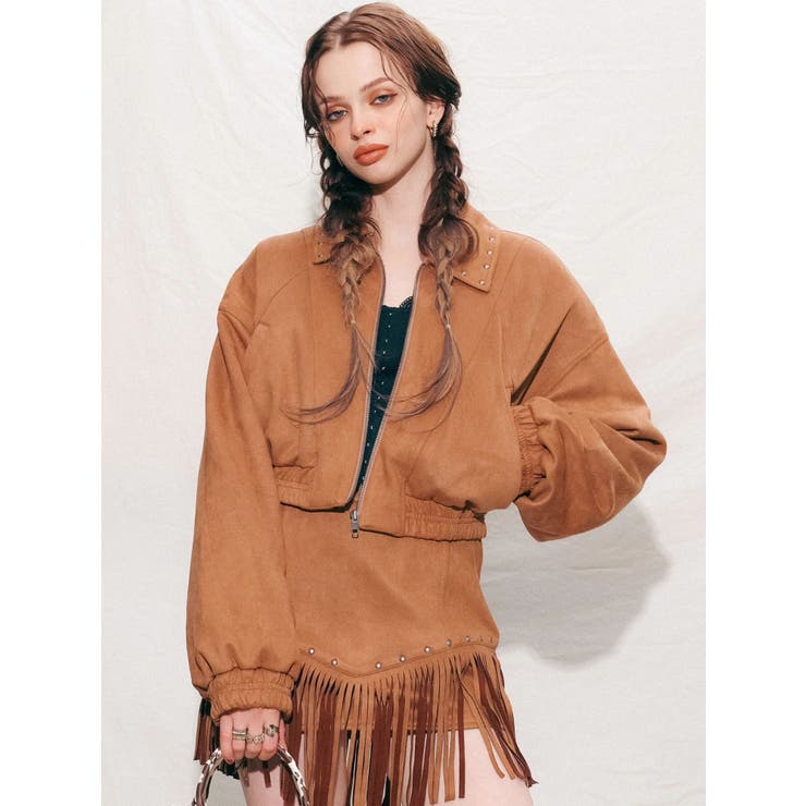 フェイクスウェードボリュームショートブルゾン【セットアップ着用可能】 | EVRIS | 詳細画像2 