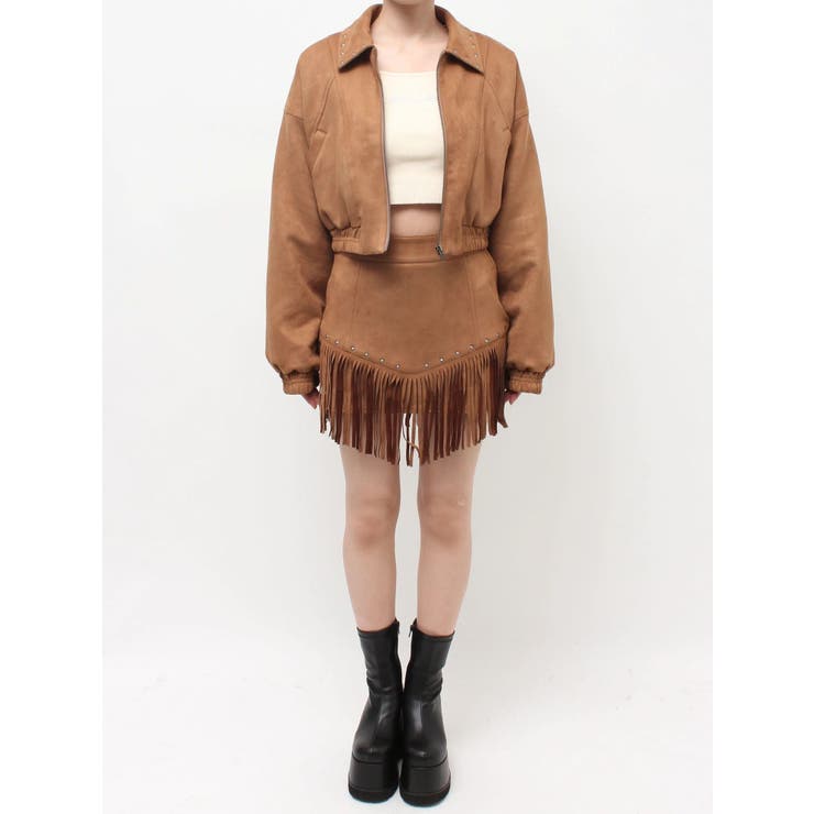 フェイクスウェードボリュームショートブルゾン【セットアップ着用可能】 | EVRIS | 詳細画像33 