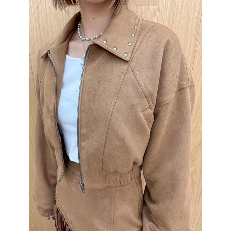 フェイクスウェードボリュームショートブルゾン【セットアップ着用可能】 | EVRIS | 詳細画像6 