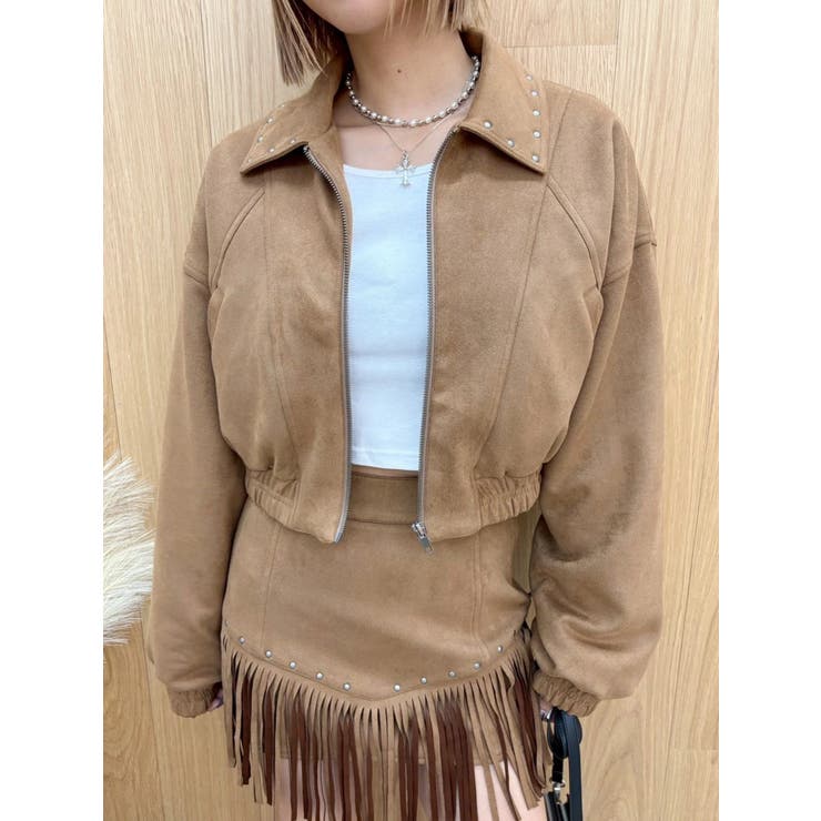 フェイクスウェードボリュームショートブルゾン【セットアップ着用可能】 | EVRIS | 詳細画像7 