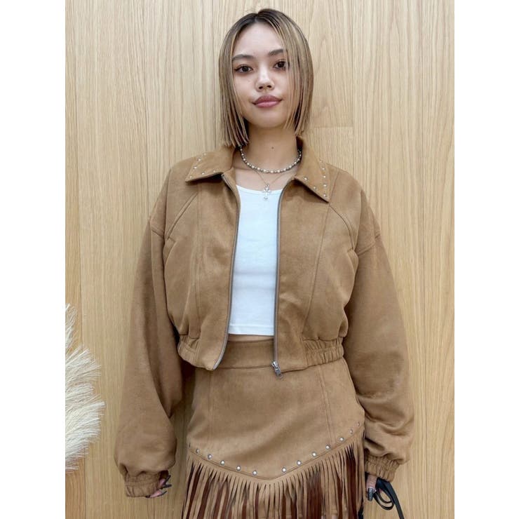 フェイクスウェードボリュームショートブルゾン【セットアップ着用可能】 | EVRIS | 詳細画像8 