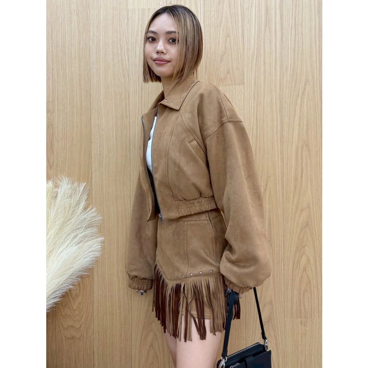 フェイクスウェードボリュームショートブルゾン【セットアップ着用可能】 | EVRIS | 詳細画像9 