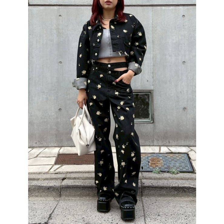 Embroideryデニムブルゾン【セットアップ着用可能】 | EVRIS | 詳細画像19 