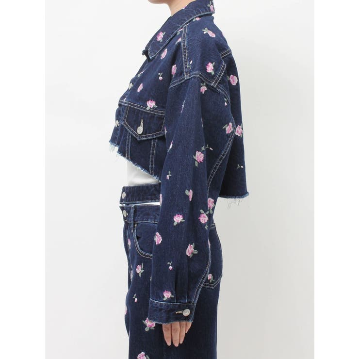 Embroideryデニムブルゾン【セットアップ着用可能】 | EVRIS | 詳細画像39 