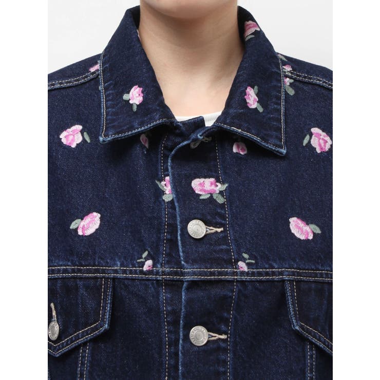 Embroideryデニムブルゾン【セットアップ着用可能】 | EVRIS | 詳細画像41 