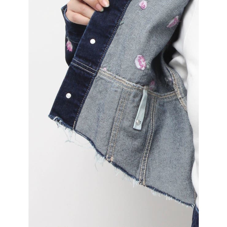 Embroideryデニムブルゾン【セットアップ着用可能】 | EVRIS | 詳細画像43 