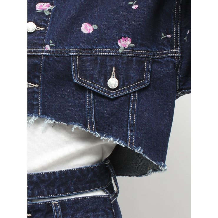 Embroideryデニムブルゾン【セットアップ着用可能】 | EVRIS | 詳細画像44 