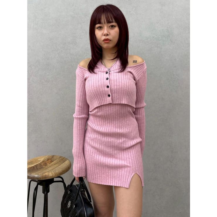 レイヤードホルターネックミニワンピース | EVRIS | 詳細画像23 