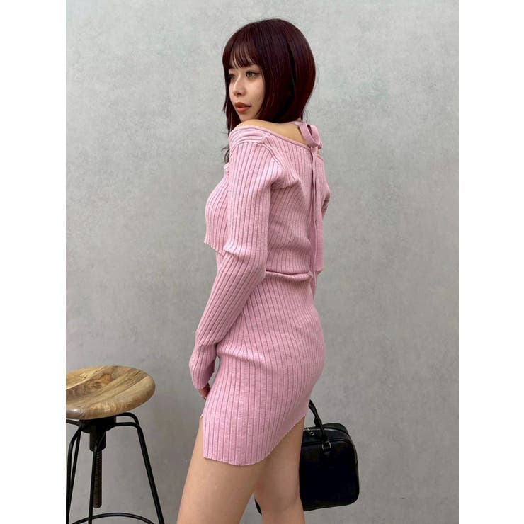 レイヤードホルターネックミニワンピース | EVRIS | 詳細画像25 