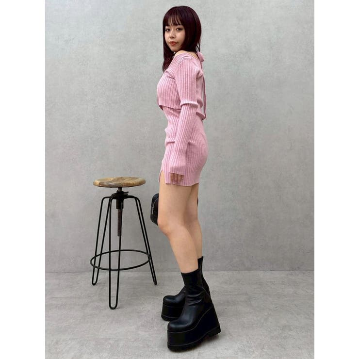 レイヤードホルターネックミニワンピース | EVRIS | 詳細画像28 