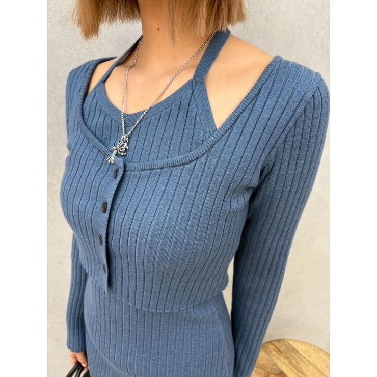 レイヤードホルターネックミニワンピース | EVRIS | 詳細画像30 