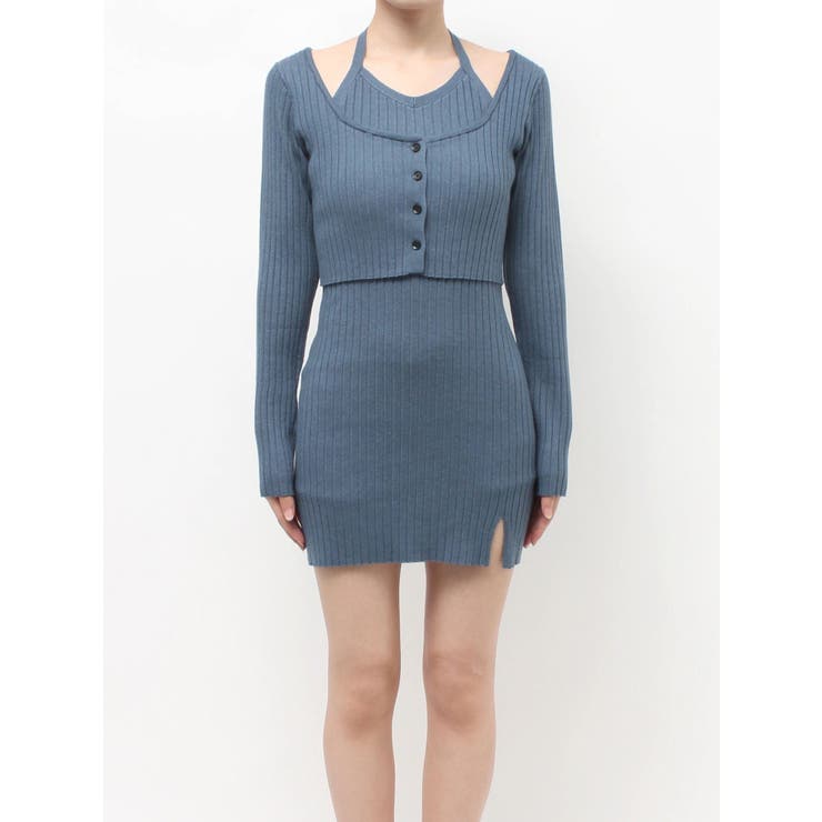 レイヤードホルターネックミニワンピース | EVRIS | 詳細画像39 