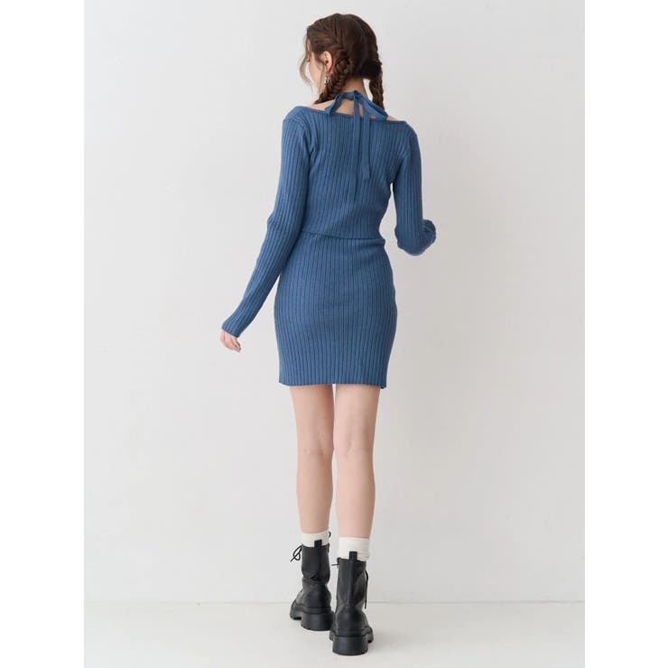 レイヤードホルターネックミニワンピース | EVRIS | 詳細画像4 